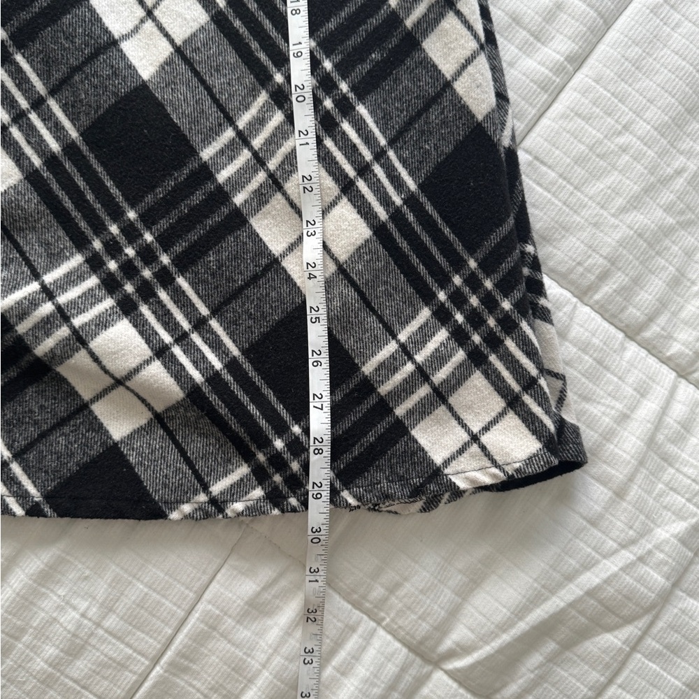 IDEALSANXUN black and white plaid A-line skirt with pockets - Picture 6 of 8
